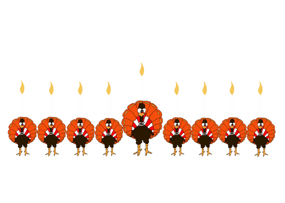 Thanksgivukkah Turkey Menorah